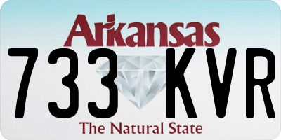 AR license plate 733KVR