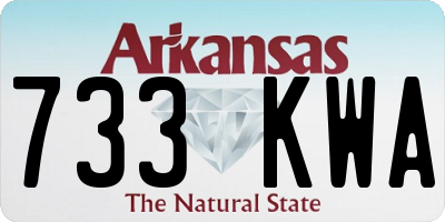 AR license plate 733KWA