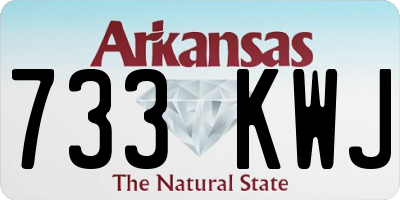 AR license plate 733KWJ