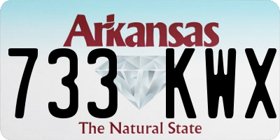 AR license plate 733KWX