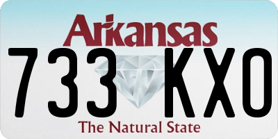AR license plate 733KXO