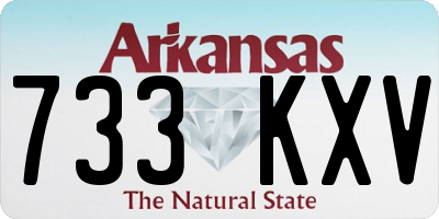 AR license plate 733KXV