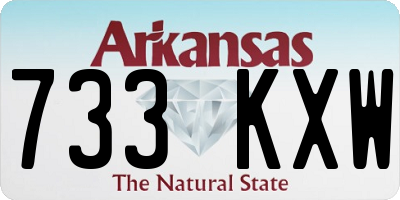 AR license plate 733KXW