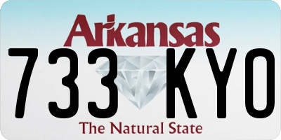 AR license plate 733KYO