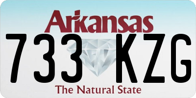 AR license plate 733KZG