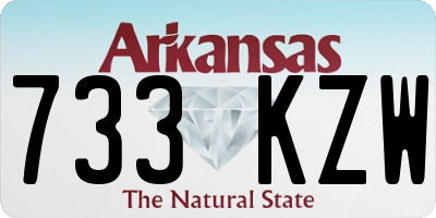 AR license plate 733KZW