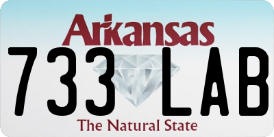 AR license plate 733LAB