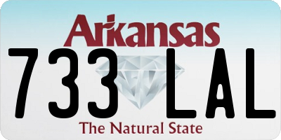 AR license plate 733LAL