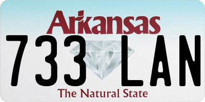 AR license plate 733LAN