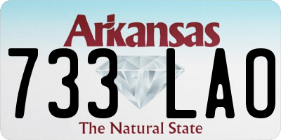 AR license plate 733LAO