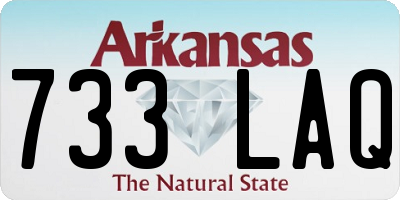AR license plate 733LAQ