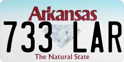 AR license plate 733LAR