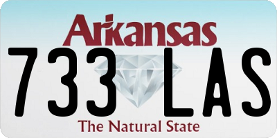 AR license plate 733LAS