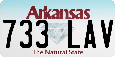 AR license plate 733LAV