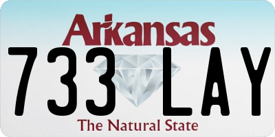 AR license plate 733LAY