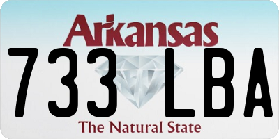 AR license plate 733LBA