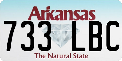 AR license plate 733LBC