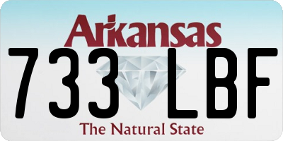 AR license plate 733LBF