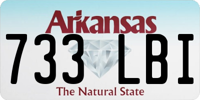 AR license plate 733LBI