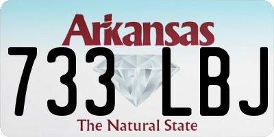 AR license plate 733LBJ