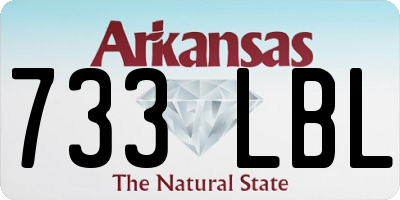 AR license plate 733LBL