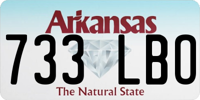 AR license plate 733LBO