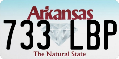 AR license plate 733LBP