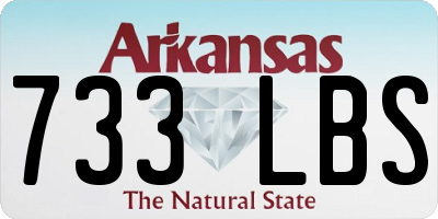 AR license plate 733LBS
