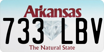 AR license plate 733LBV