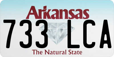AR license plate 733LCA