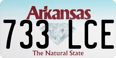 AR license plate 733LCE