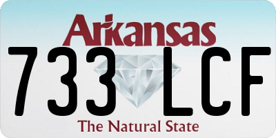 AR license plate 733LCF