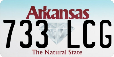 AR license plate 733LCG