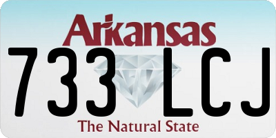AR license plate 733LCJ