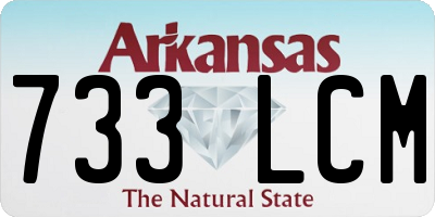AR license plate 733LCM