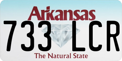 AR license plate 733LCR