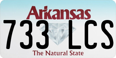 AR license plate 733LCS