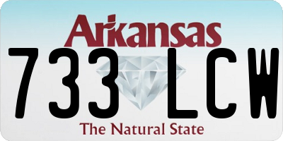 AR license plate 733LCW
