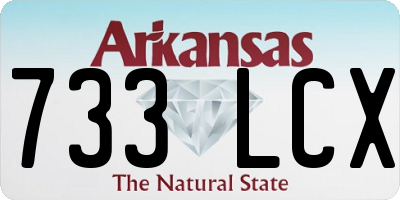 AR license plate 733LCX