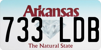 AR license plate 733LDB