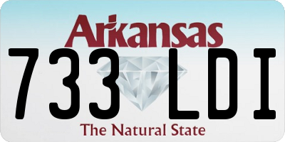 AR license plate 733LDI