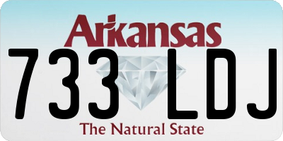 AR license plate 733LDJ