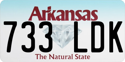 AR license plate 733LDK