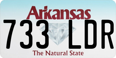 AR license plate 733LDR
