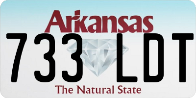 AR license plate 733LDT