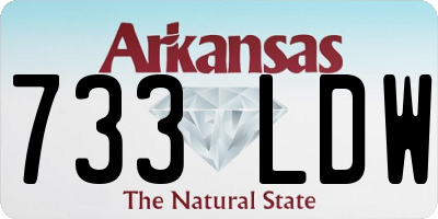 AR license plate 733LDW