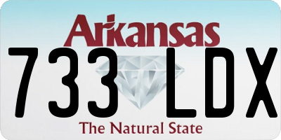 AR license plate 733LDX
