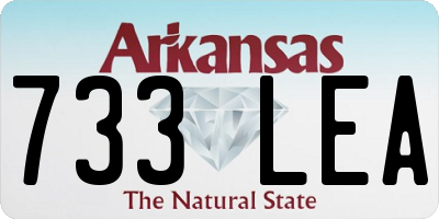 AR license plate 733LEA