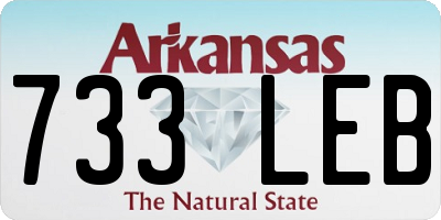 AR license plate 733LEB