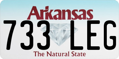 AR license plate 733LEG
